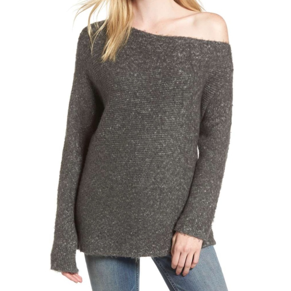 NWOT Treasure & Bond One-Shoulder Ribbed Sweater